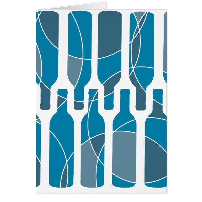 Themed kort för blåttvinflaska (Framsidan)
