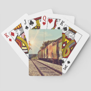 Themed leka kort för järnväg casinokort