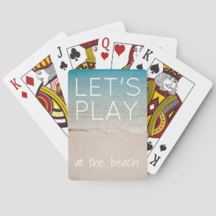 Themed leka kort för strand med citationstecken spel kort