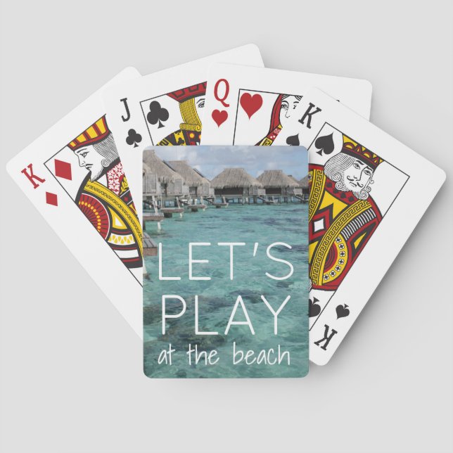 Themed leka kort för strand med citationstecken spelkort (Baksidan)