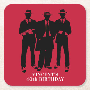 Themed maffia underlägg papper kvadrat