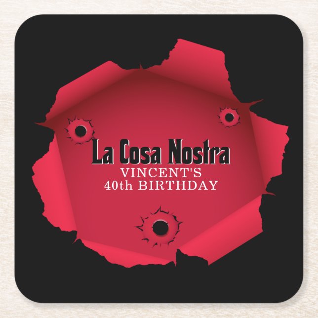 Themed maffia underlägg papper kvadrat (Framsidan)