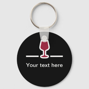 Themed meddelande Keychains för vin Nyckelring