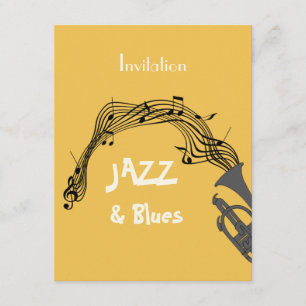 Themed party för Jazz och för deppighet Inbjudningar