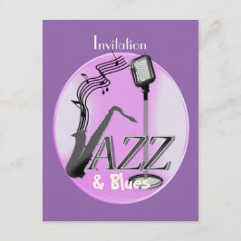 Themed party för Jazz och för deppighet Inbjudningar