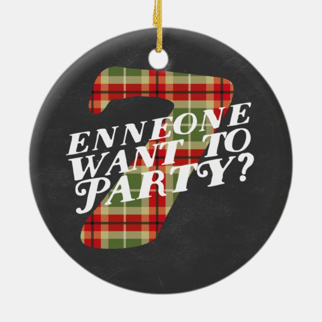 Themed prydnad Enneagram 7 för rolig jul Julgransprydnad Keramik (Baksidan)