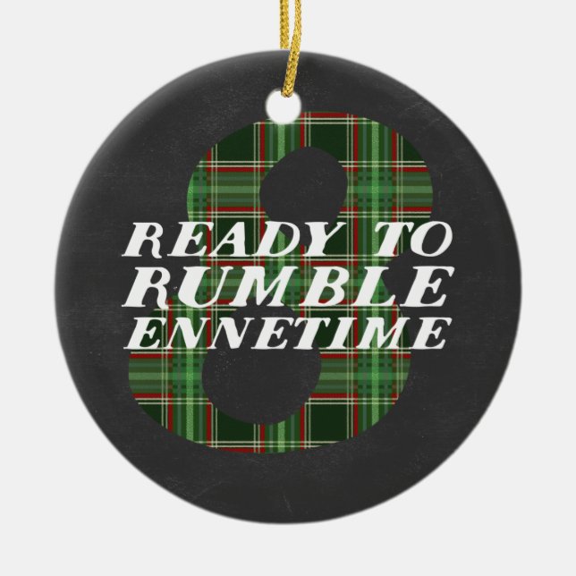 Themed prydnad Enneagram 8 för rolig jul Julgransprydnad Keramik (Framsidan)