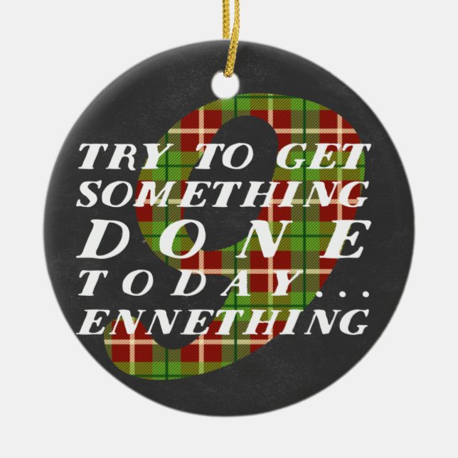 Themed prydnad för Enneagram 9 jul Julgransprydnad Keramik (Framsidan)