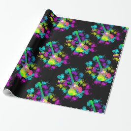 Themed regnbågegitarrmusik presentpapper