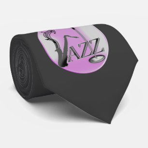 Themed Retro saxofon för Jazzmusik Slips