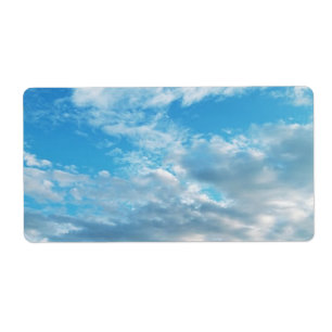 Themed sändningsetiketter för blå himmel fraktsedel
