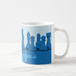 Themed schackmugg för blått kaffemugg