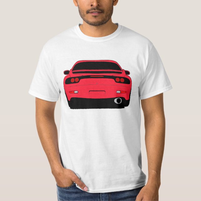 Themed skjorta RX7 i rött T Shirt (Framsida)