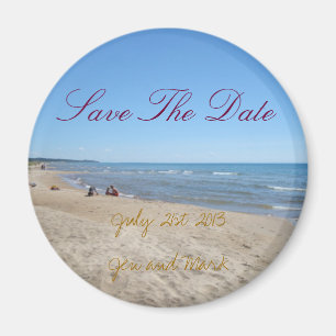 Themed spara datum magneter för strand