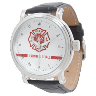 Themed tunn brandman för röd armbandsur