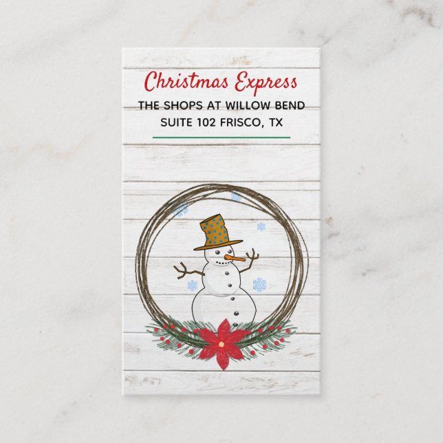 Themed visitkort för jul (Framsida)