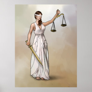 Themis - Dam-rättvisa Poster