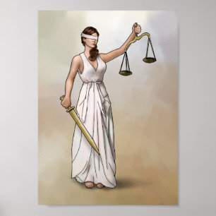 Themis - Dam-rättvisa Poster