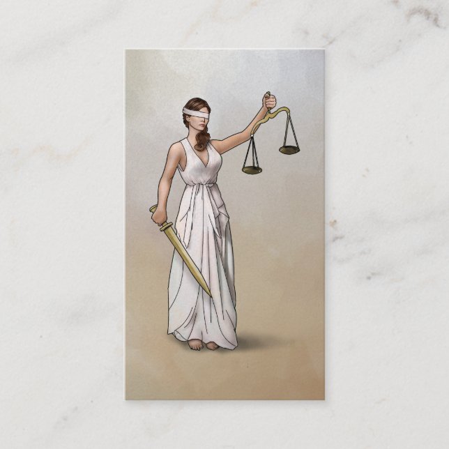 Themis - damrättvisa visitkort (Framsida)
