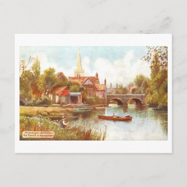 Themmer på Abingdon Vintage Postcard Vykort (Framsida)