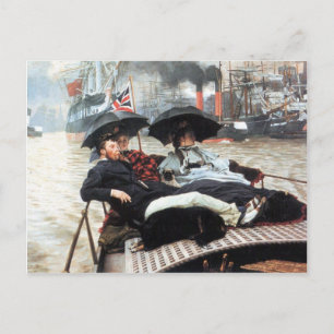 Themsen av James Tissot Vykort