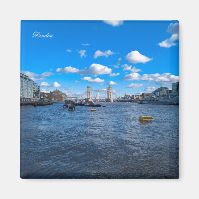 Themsen och Tower Bridge Magnet (Framsidan)