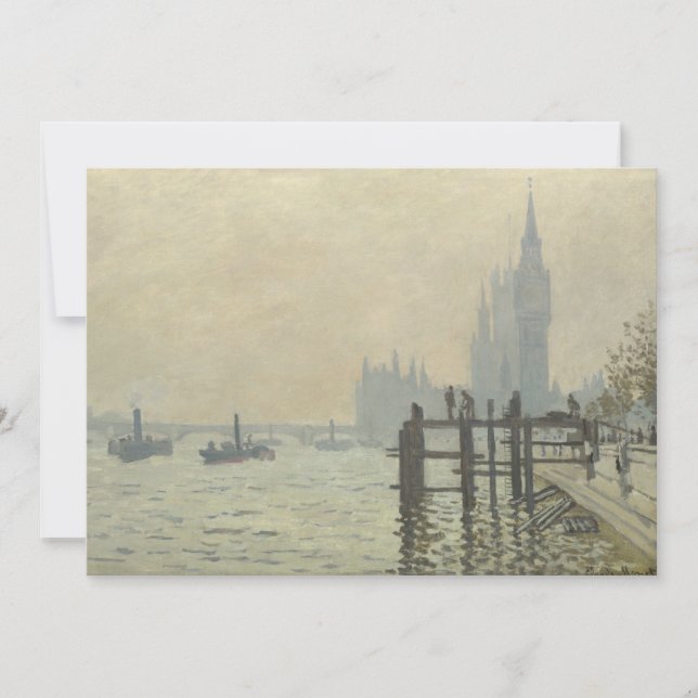 Themsen under Westminster av Claude Monet (Framsida)