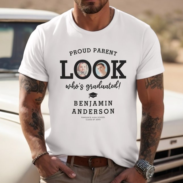 Then and Now Photo Look Who's Graduated T Shirt (Skapare uppladdad)