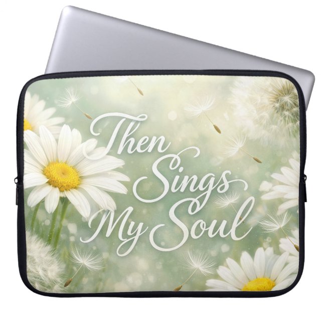 Then Sings My Soul Dandelions and Daisies Laptop Fodral (Framsidan)