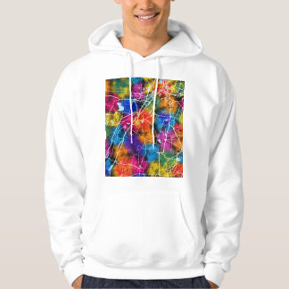 Theni Tamil Nadu Stadskarta Hoodie