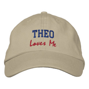 Theo Kärlek Jag broderade Namn Hat Broderad Keps