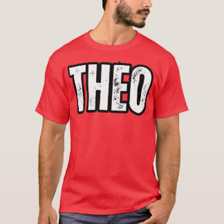 Theo Namn Gift Birthday Helgdag årsdag T Shirt