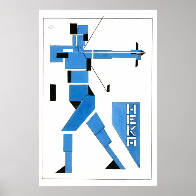 Theo van Doesburg Bågskytt De Stijl Poster (Framsidan)