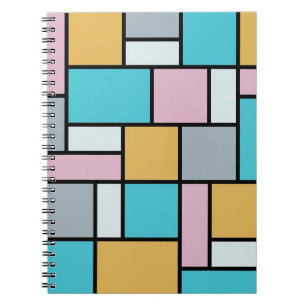 Theo Van Doesburg - Komposition 17 - Mondrian Art Anteckningsbok Med Spiral