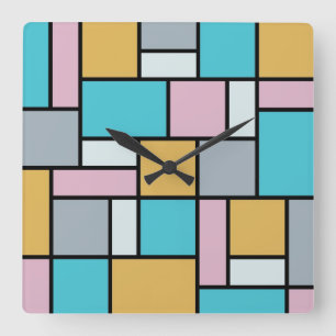 Theo Van Doesburg - Komposition 17 - Mondrian Art Fyrkantig Klocka