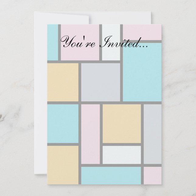 Theo Van Doesburg - Komposition 17 - Mondrian Art Inbjudningar (Framsida)