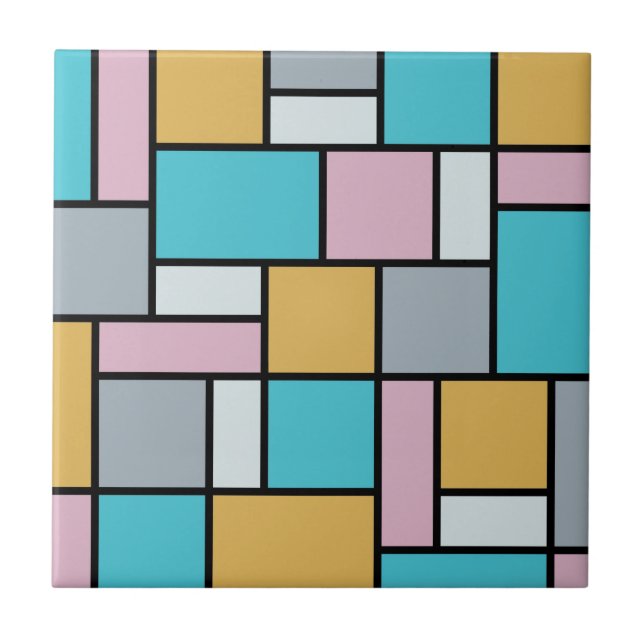 Theo Van Doesburg - Komposition 17 - Mondrian Art Kakelplatta (Framsidan)