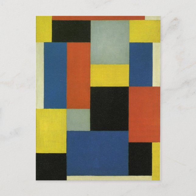 Theo van Doesburg:s sammansättning XX Vykort (Framsida)