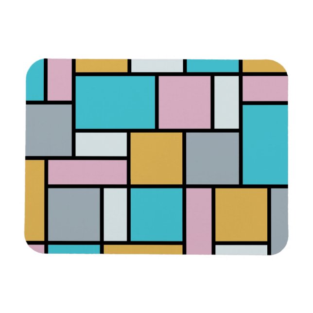 Theo Van Doesburg - Sammansättning 17 - Mondrian A Magnet (Horisontell)