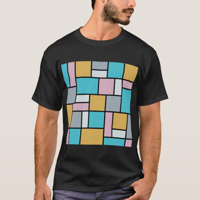 Theo Van Doesburg - Sammansättning 17 - Mondrian A T Shirt (Framsida)
