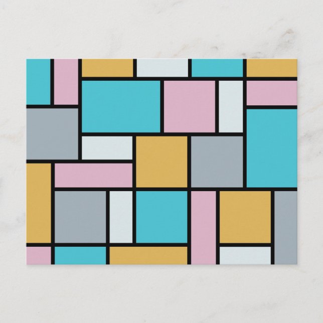 Theo Van Doesburg - Sammansättning 17 - Mondrian A Vykort (Framsida)