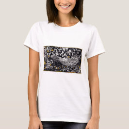 Theo Van Hoytema Retro Peacock Clip Art Black och T Shirt