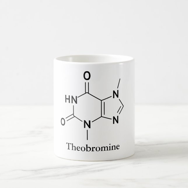 Theobromin Molekyl Kemi Chokladälskare Kaffemugg (Center)