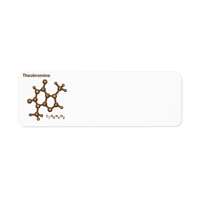 Theobromine Returadress Etikett (Framsidan)