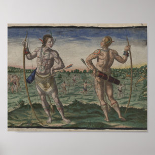 Theodor de Bry, 1528-1598, indian förkroppsligar Poster