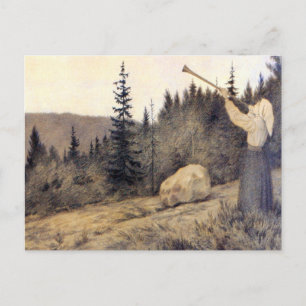 Theodor Kittelsen - Op under Fjeldet Toner en Lur Vykort