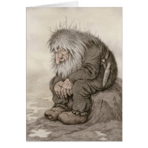 Theodor Kittelsen Troll undrar hur det gamla antec OBS Kort