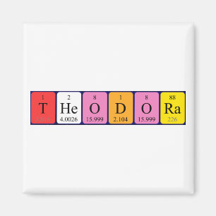 Theodora periodisk magnet bord namn