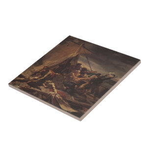 Theodore Gericault- studie för raften av medusaen Kakelplatta