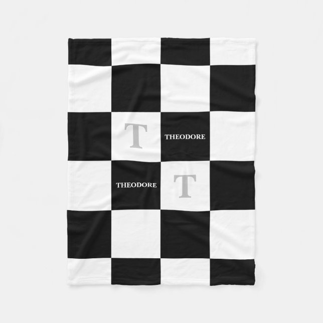 Theodore Namn Anpassningsbar Unisex Nursery Namn R Fleecefilt (Framsidan)